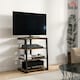 image 2 of HOMCOM HiFi Rack Stand w/ 4-Tier Record Player Stand Dark Brown