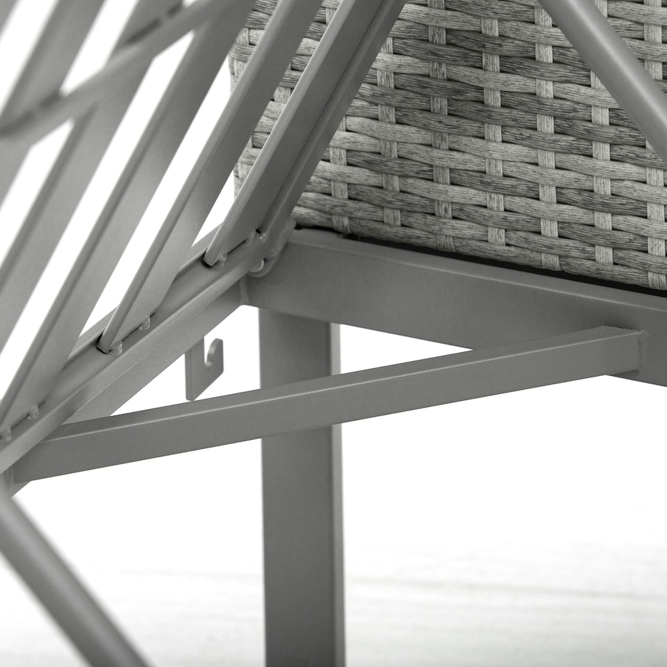 image 1 of Outsunny 3-in-1 Chair Coffee Table Lounger Seater Sofa w/ Steel Frame Furniture