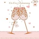 image 3 of Sparkling With Hearts Champaign On Our Wedding Anniversary Card