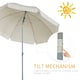 image 3 of Outsunny 2.2m Tilt Garden Parasol Beach Umbrella Patio Sun Shade Cream White
