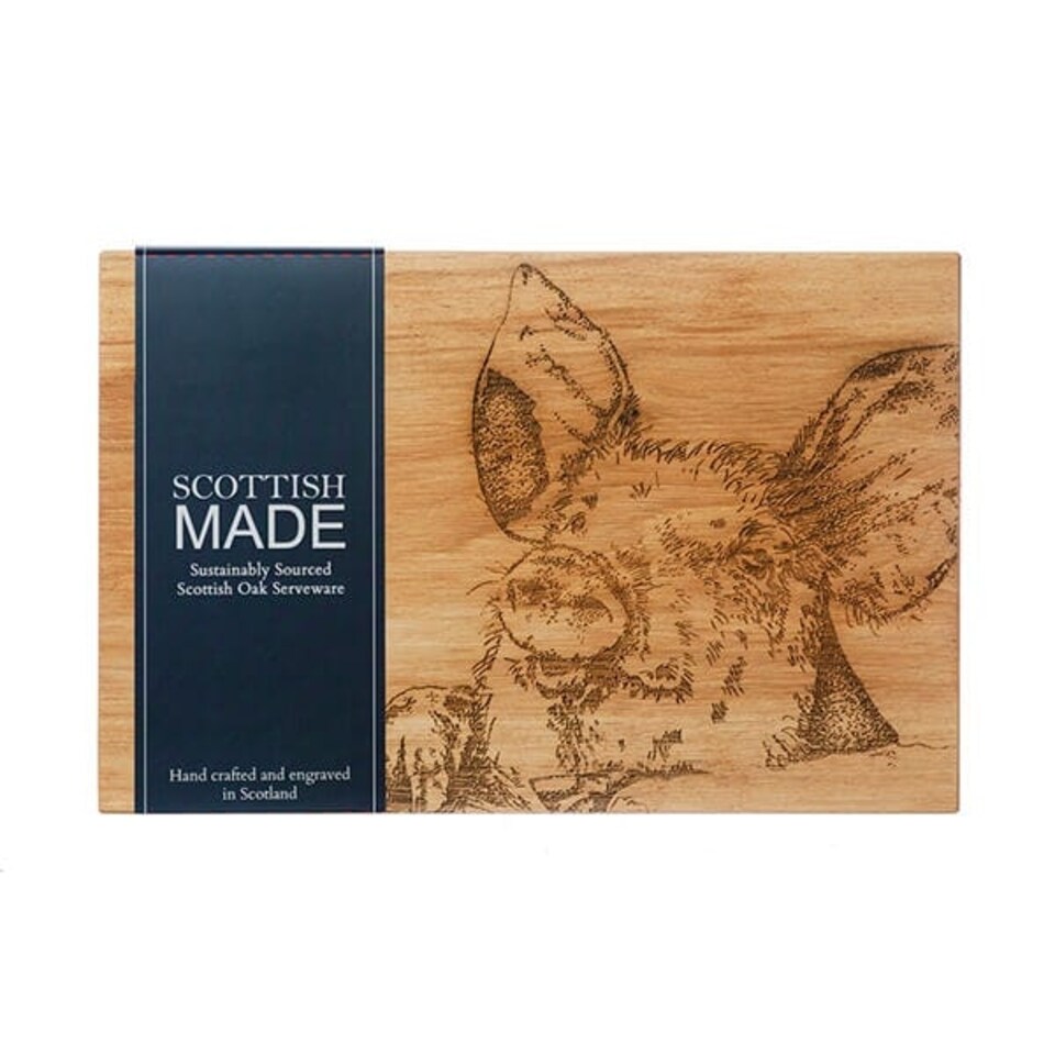 image 1 of The Just Slate Company Pig 30cm Oak Serving Board