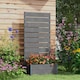 image 7 of Outsunny Raised Garden Bed with Trellis and Drainage Hole, Planter Box Grey