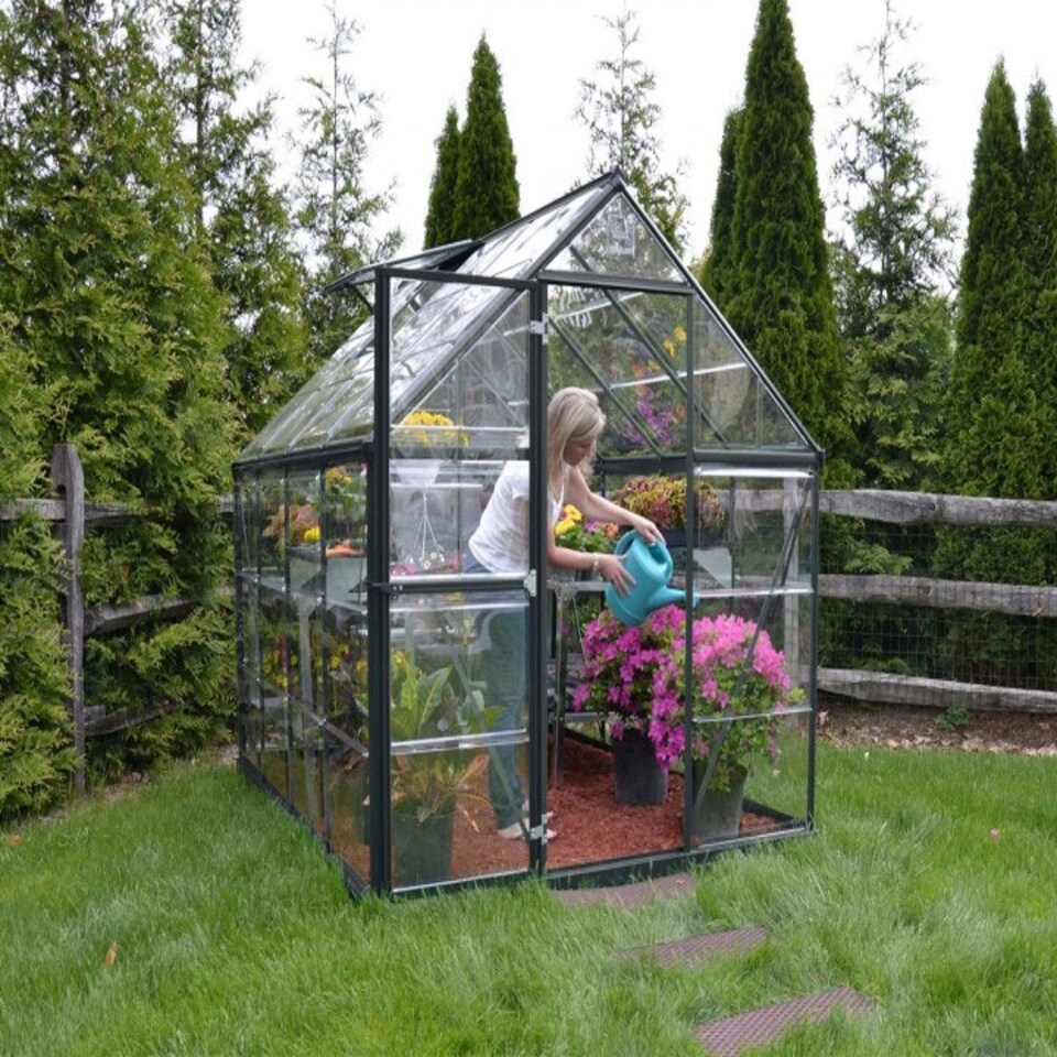 image 1 of Greenhouse Harmony 6X8 - Polycarbonate - L247 x W185 x H208 - Grey