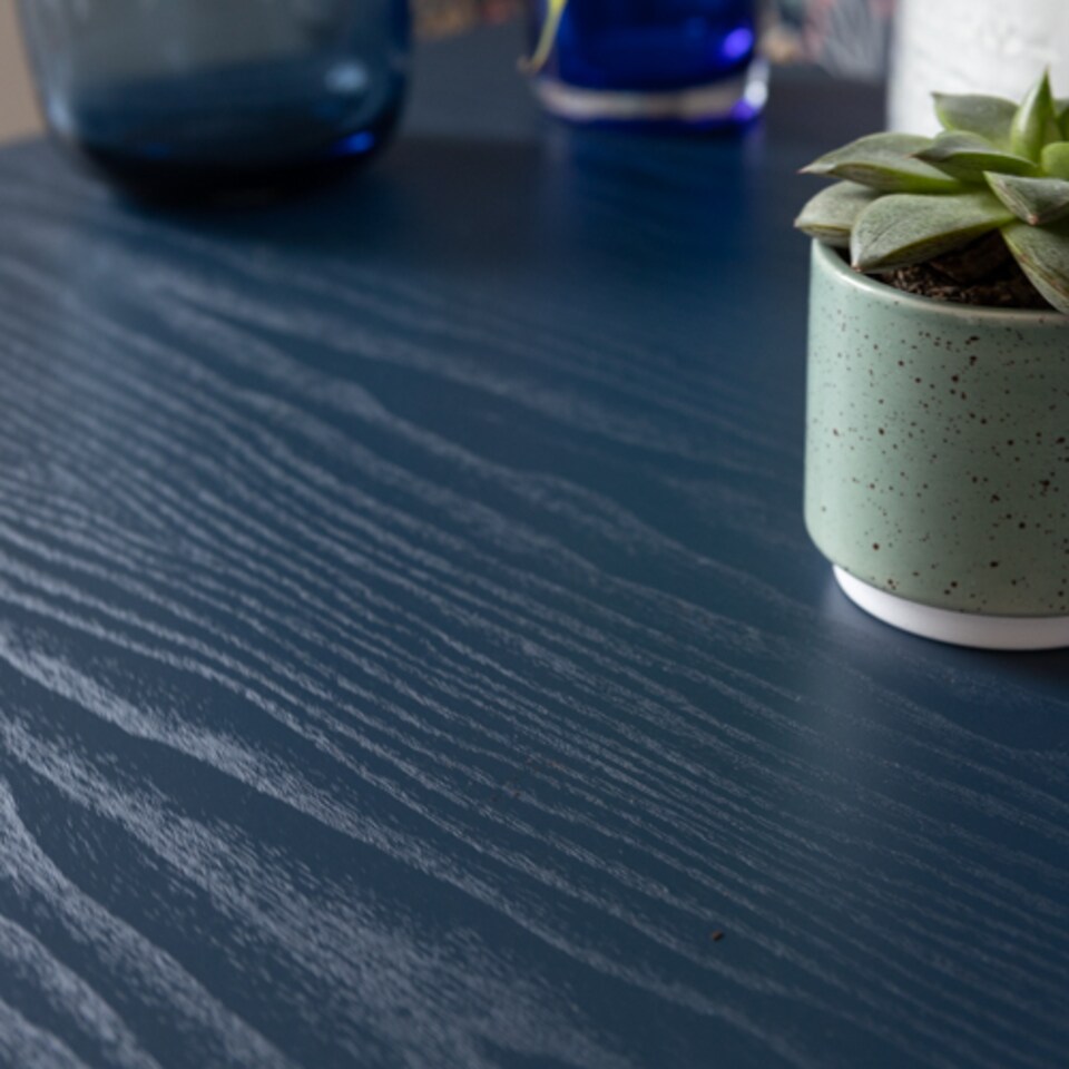 image 1 of Sticky Back Plastic Midnight Navy Wood Effect Kitchen Self-adhesive Vinyl Wrap for Cupboards, Doors and Worktops 67.5cm x 15m (3 rolls) - d-c-fix