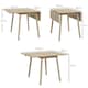 image 7 of Extendable Kitchen Table for 2-4, Folding Drop Leaf Dining Table, Natural