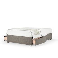Signature Platinum 2000 Pocket Sprung Slate Linen 2 Drawer Divan Set King Size
