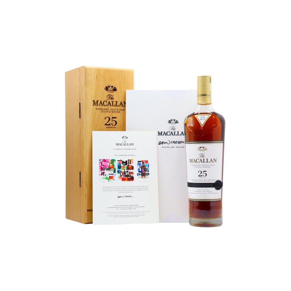 Macallan - "You Know Me So Well" Limited Edition Of 100 Giclee Art Prints & Single Malt Scotch 25 year old Whisky