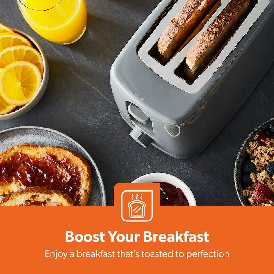image 1 of GEEPAS 2 Slice Toaster & 1.7 L Electric Kettle Combo, Grey Grey