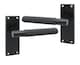 image 5 of Golden Grace 1 Pair Victorian T-Bar Knurled Door Handle Matt Black Finish with Spindle and Screws - 120 x 40mm