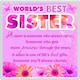 image 2 of World's Best Sister... Sentimental Fridge Magnet - Christmas, Birthday Gift