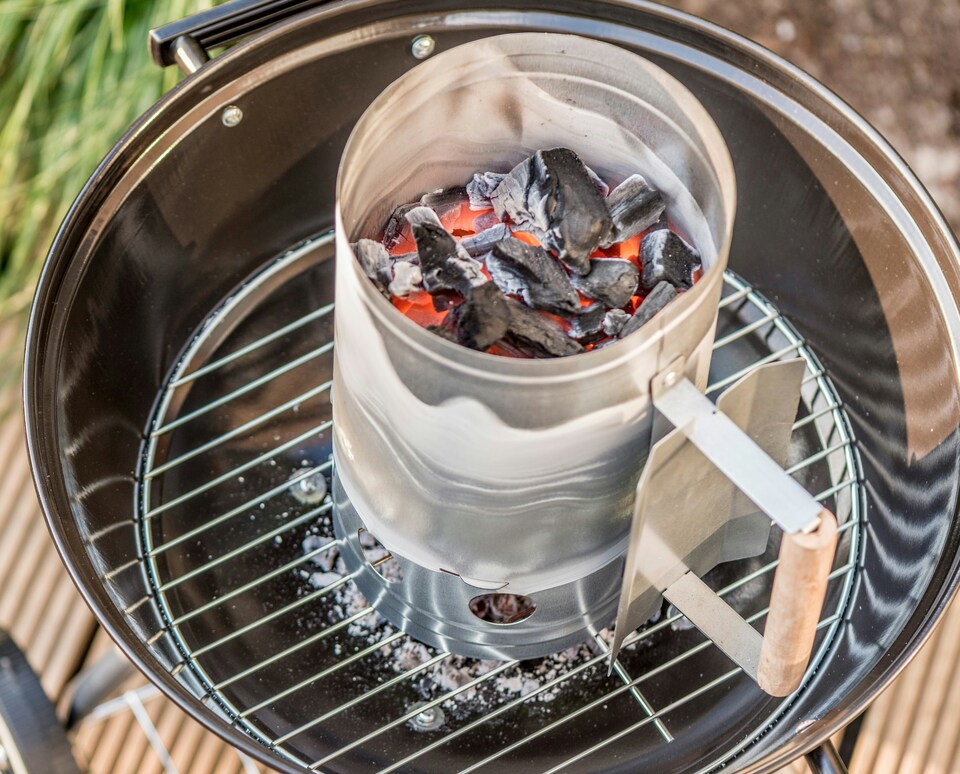 image 1 of Barbecue Chimney Starter Quick Start BBQ Grill Charcoal Burner Food Lighter Coal