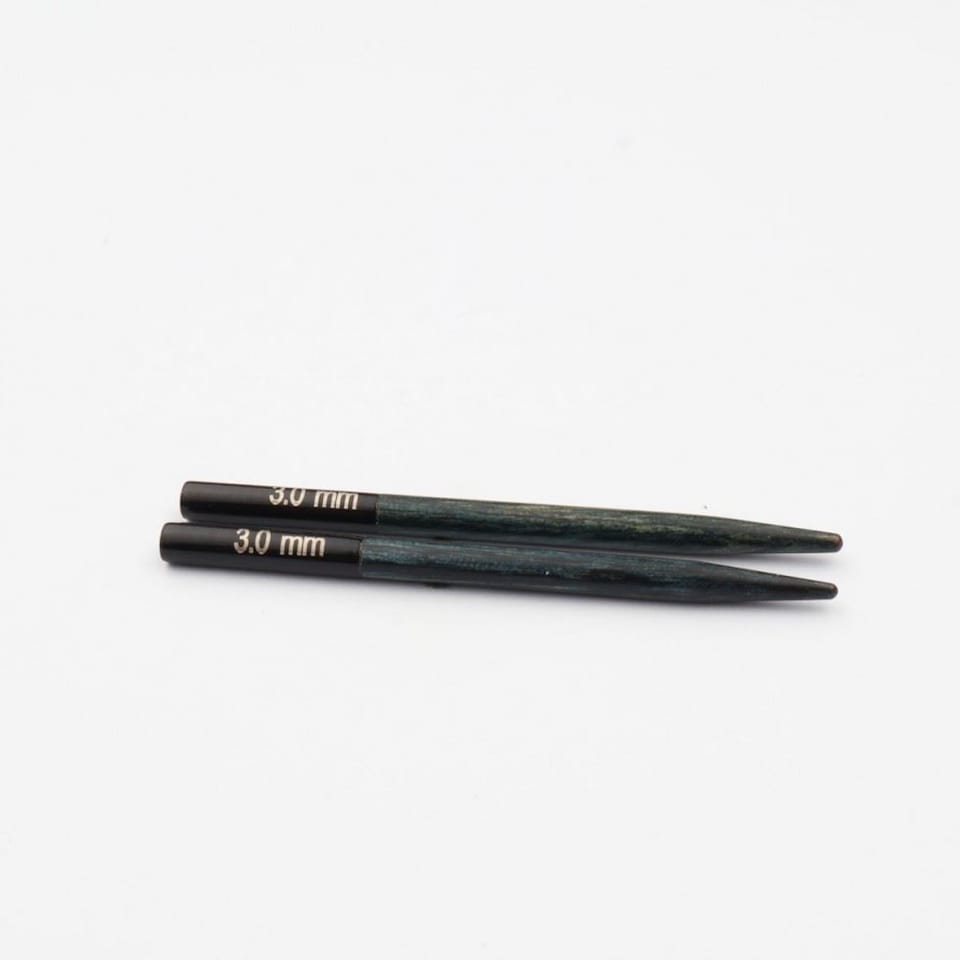 Knit Pro Denim Indigo Wood Mini Interchangeable Needles 3.75mm for Knitting
