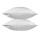 image 5 of Homescapes Goose Feather and Down Euro Continental Square Pillow Pair - 80cm x 80cm (32"x32") White