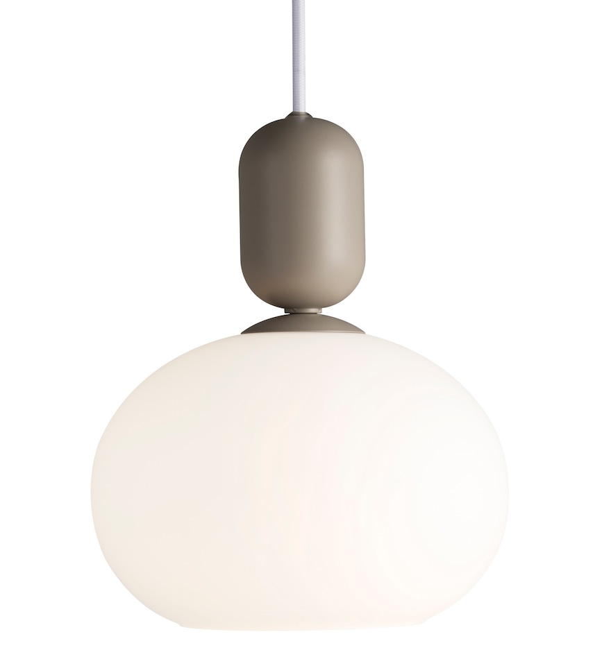 image 1 of Nordlux Notti Indoor Pendant Light Grey Glass E27 Hand Blown Glass - Mains Powered, IP20 | Grey