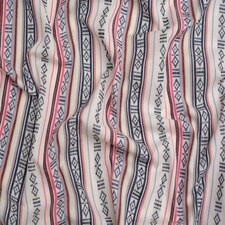 Minerva Core Range Multicoloured Mexico Woven Stripe Jacquard Canvas Fabric for Bag Making, Dressmaking, Upholstery, 150cm / 59" Wide - per metre