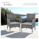 image 7 of Garden Chair Nantes Set of 2 - weather and UV-resistant, 2 sets of cushion covers | Grey | grey/light grey | 2
