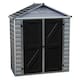 image 2 of 3 x 6 (0.90m x 1.85m) Double Door Apex Plastic Shed with Skylight Roofing