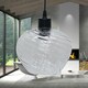 image 4 of First Choice Lighting Set of 2 Bradson Clear Swirl Glass with Black Pendant Fittings Black | Clear