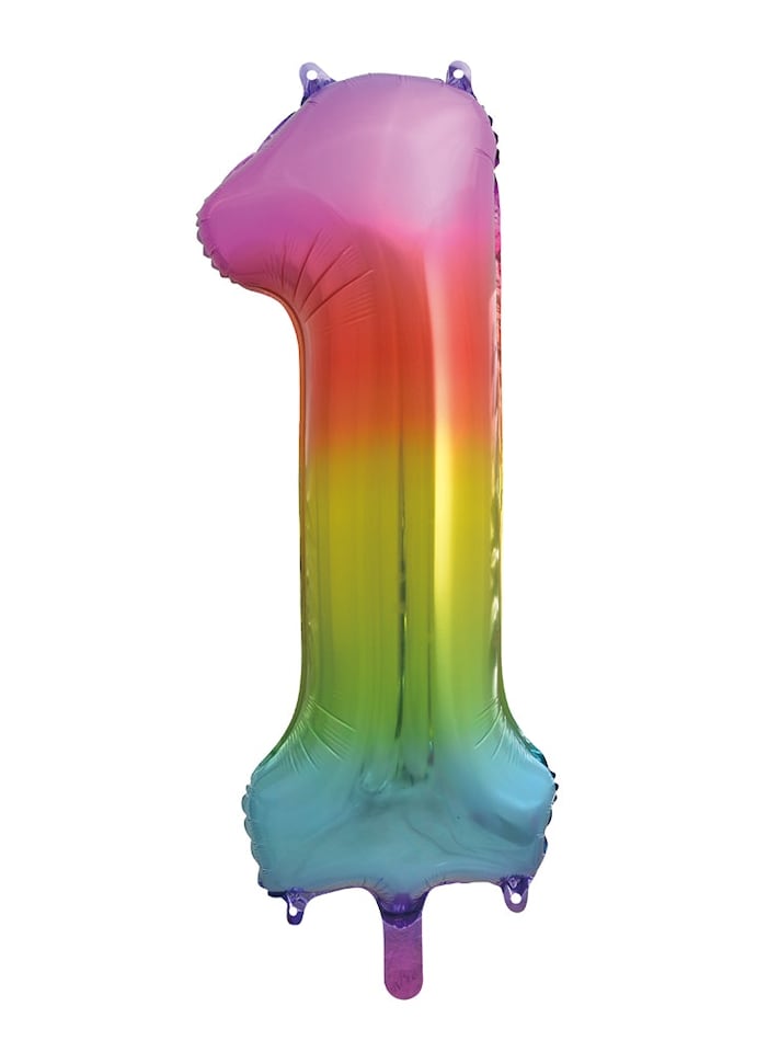 Rainbow Giant Trendies Design 1 Number Balloon