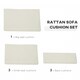 image 6 of Outsunny 3PCs Rattan Garden Seat Cushions Pads for Patio Furniture, Grey 