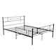 image 7 of Matt Dark Grey Metal Frame 4ft Small Double Bedframe Powder Coated