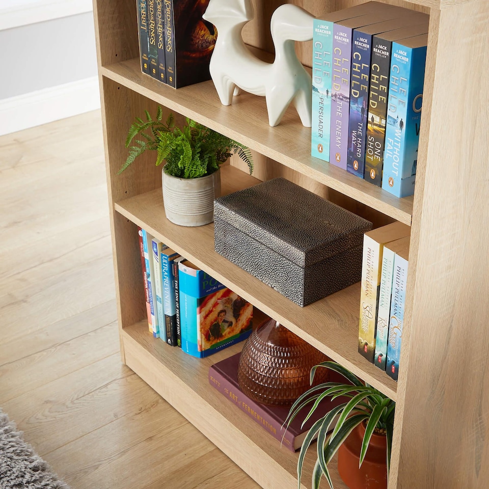 image 1 of Bookcase Display Shelf Freestanding Book Storage Unit Home Living Room Furniture | Brown