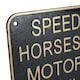 image 4 of Speed Limit For Horses Cast Iron Sign Plaque Door Wall House Gate Motor Vehicle