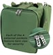 image 5 of Actiaspet Large Fishing Tackle Bag Green 4 Compartment Carryall 75 x 35 x 37 cm