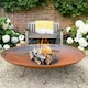 image 2 of Corten Steel Fire Pit & Outdoor Water Bowl Round 120cm