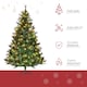 image 3 of HOMCOM 1.8m 6ft PreLit Christmas Tree Artificial Spruce Xmas Tree Warm White LED Holiday Decor with Metal Stand