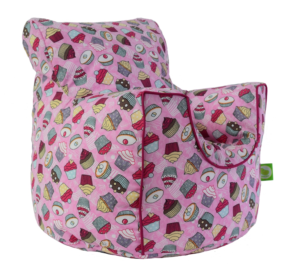 image 1 of Bean Lazy Pink Cupcake Bean Bag Armchair Child Teen Size