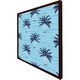 image 3 of Palm trees on blue (Picutre Frame) Brown | Oak | M