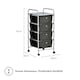 image 5 of VonHaus 4 Black White Storage Trolley with 360° Wheels