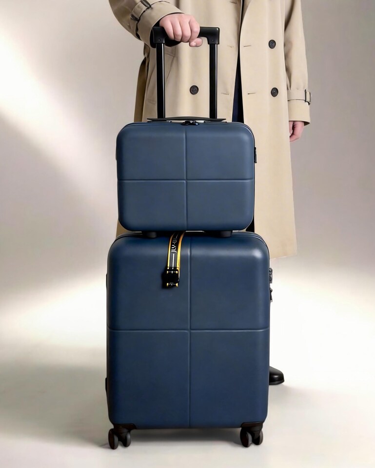 image 1 of Premium 100% Makrolon PC 2 PCS Suitcase Set | Vanity + Cabin Luggage