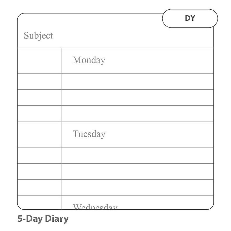 image 1 of Pack of 10 Rhino 8 x 6" 84 Page Red 5-Day Week Homework Diaries