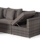 image 6 of Santorini U Shape Modular 10 Seat Rattan Sofa Set With Armrest Drinks Cooler & 2 Drinks Cooler Coffee Tables Grey | Grey