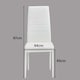 image 5 of Black Marble Effect Dining Table with 4 White Faux Leather Chairs Kitchen Furniture
