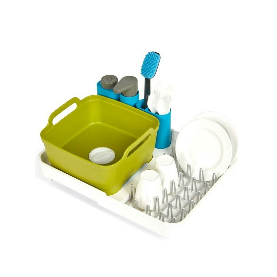 image 1 of Joseph Joseph Expandable Toy Washing Up Set - White/Green/Blue - One Size