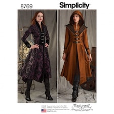 Simplicity 8769 Paper Sewing Pattern – Women’s Costumes & Coats, Size H5 (6–8–10–12–14), Intermediate