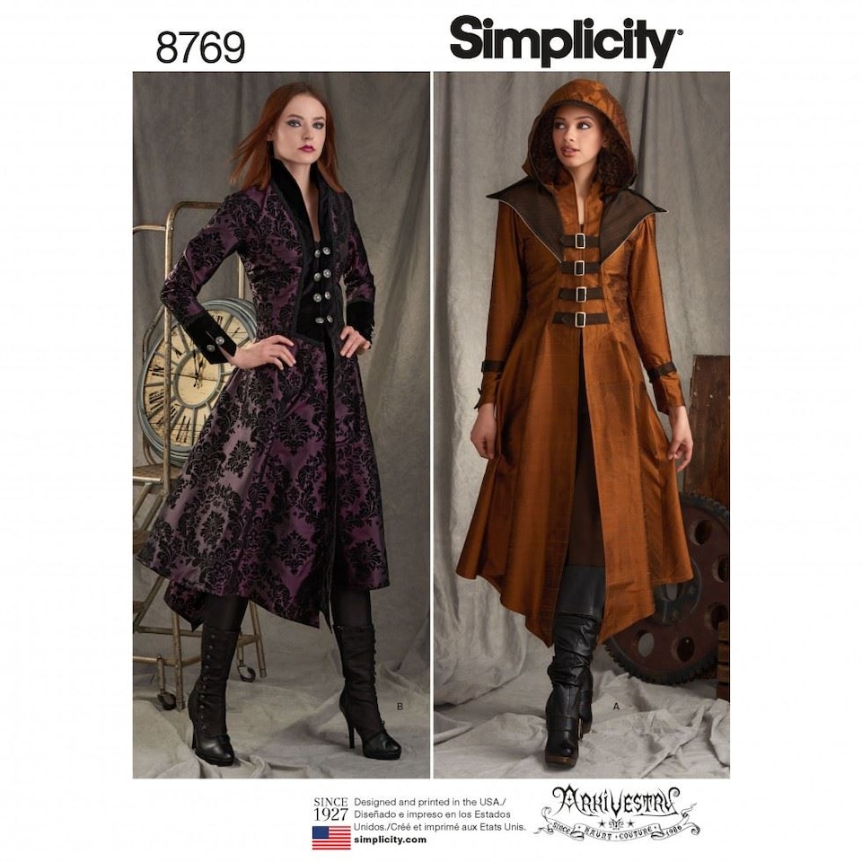image 1 of Simplicity 8769 Paper Sewing Pattern – Women’s Costumes & Coats, Size H5 (6–8–10–12–14), Intermediate