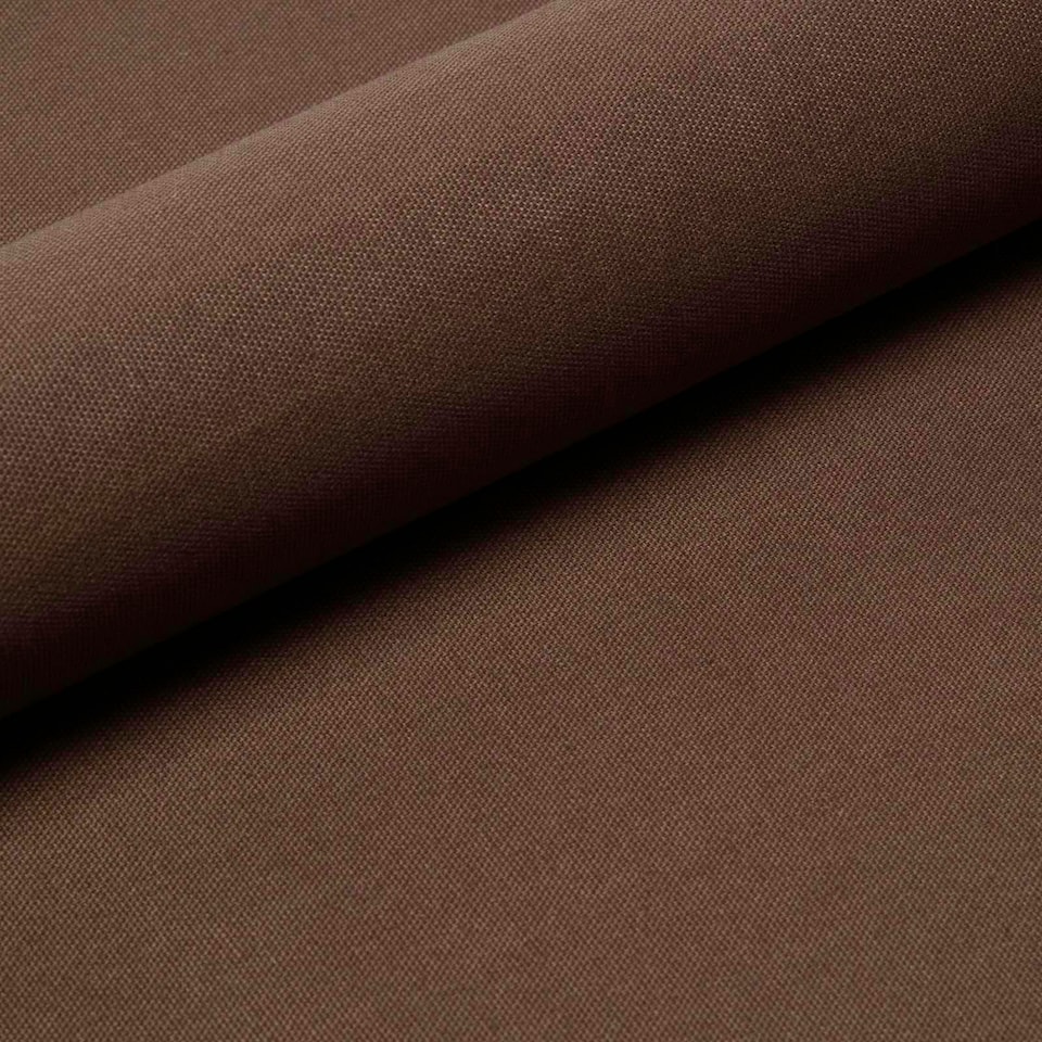 image 1 of Homescapes Pure Cotton Plain Brown Fabric 150 cm Wide | Brown | 150cm(60") wide, sold per metre length