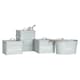 image 1 of Harbour Housewares 4 Piece Vintage Metal Utility Canisters Set - Grey | Grey | Grey | 4