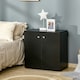image 2 of HOMCOM Freestanding Storage Cabinet w/ Two Shelves Wooden Sideboard - Black