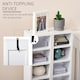 image 6 of HOMCOM Set of 2 CD Storage Units with Adjustable Shelves White