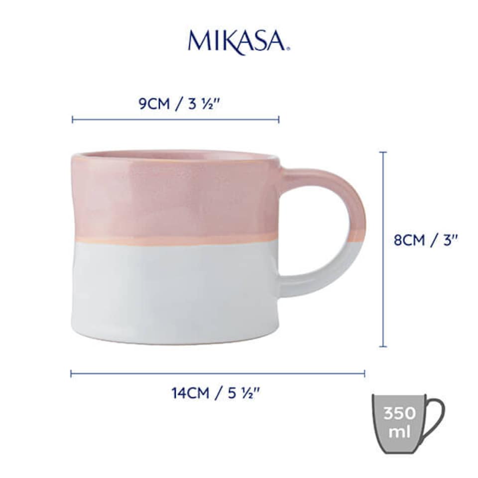 image 1 of Mikasa Pink & White Ombre 350ml Mug