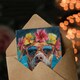 image 3 of Nova Scotia Tolling Retriever Vacation Woman Dog Flowers Birthday Card