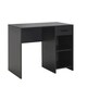 image 8 of Adore Anthracite Grey Study Desk with Drawer & Shelves Grey