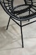 image 4 of Interiors by Premier Natural Rattan Black Round Petal Chair with Black Metal Legs, Rattan Dining Chair, Rattan Lounge Chair | Black
