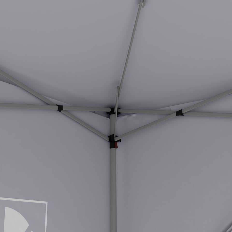 image 1 of Outsunny 3 x 3 m Garden Pop Up Gazebo, Wedding Party Tent Marquee, Water Resistant Awning Canopy with Sidewalls, Windows, Carry Bag, White