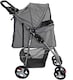 image 2 of Pet Stroller Dog Cat Puppy Pram Pushchair Travel Cart Jogging Buggy Carrier (Grey)